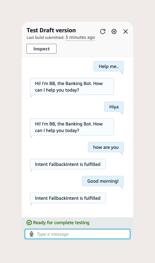 Build a Chatbot with Amazon Lex preview