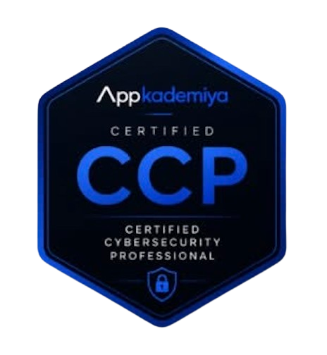 Appkademiya Certified Cybersecurity Professional (CCP) badge